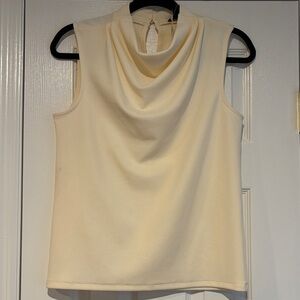 New with tag! Ann Taylor Ivory Cowl Neck Sleeveless Top